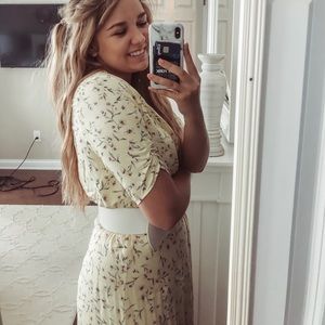 H&M yellow floral sundress